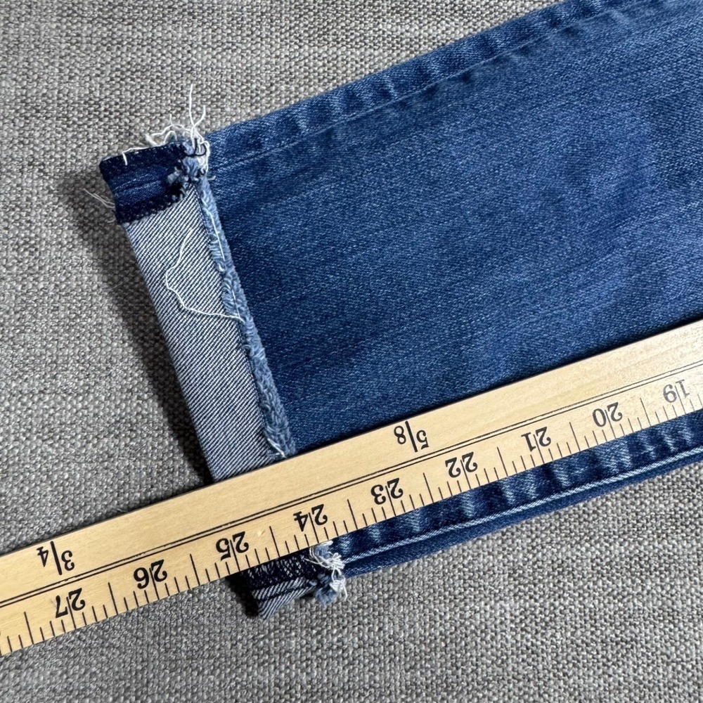 Madewell‎ Skinny Skinny Jeans Distressed Raw Hem Medium Wash Size 31 - Picture 8 of 10